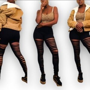 NASTY GAL SHREDDED LEGGINGS